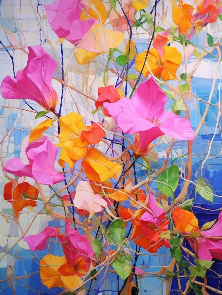 Abstract Flower Painting Bougainvillea 3