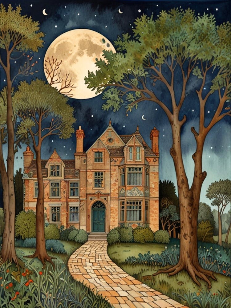 William Morris Moonlight In The Woods 83