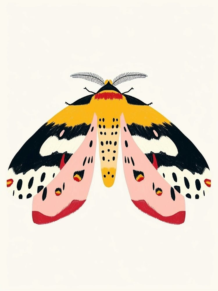 Colourful Insect Illustration Moth 5