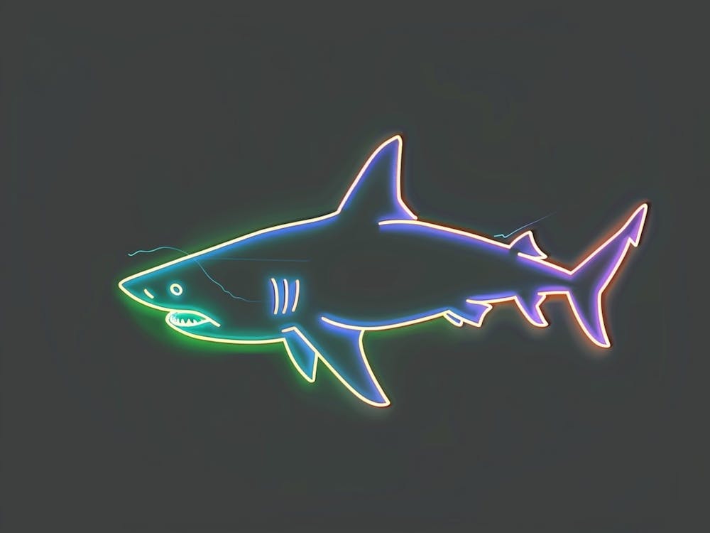 Neon White Tip Reef Shark 5