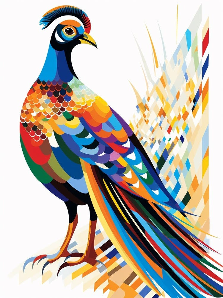 Colourful Geometric Bird Pheasant 5