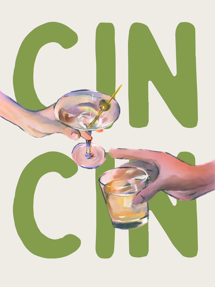 Cin Cin Retro Bar Cart Kitchen Vintage 5