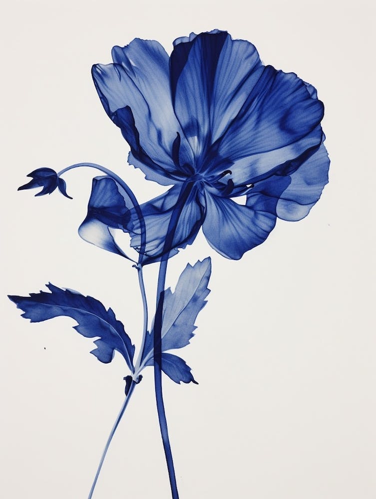 Blue Botanical Tulip