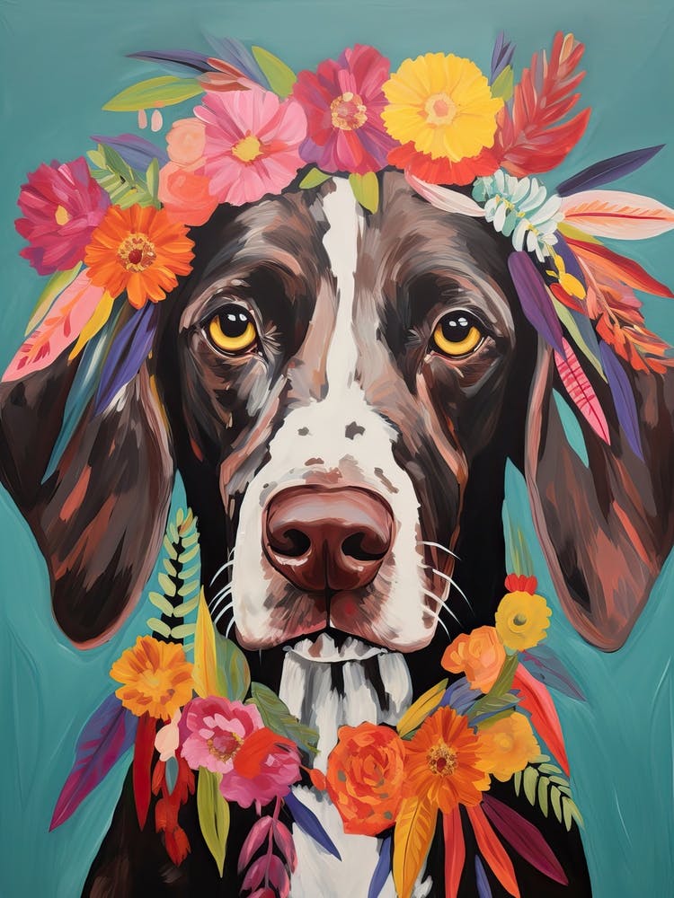 Portrait de Braque avec une Couronne de Fleurs, Style de Peinture Matisse 2