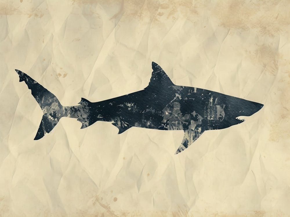 Great White Shark  Grey Silhouette 6