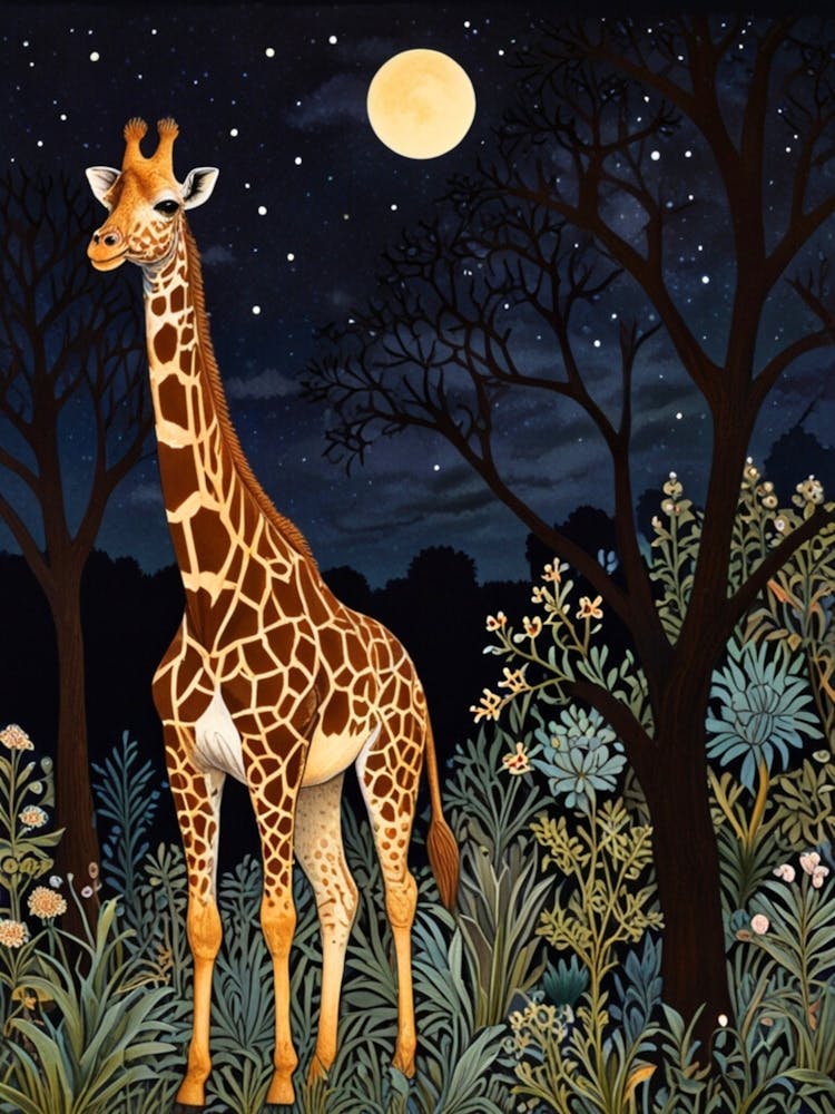 William Morris Giraffe In The Night 1