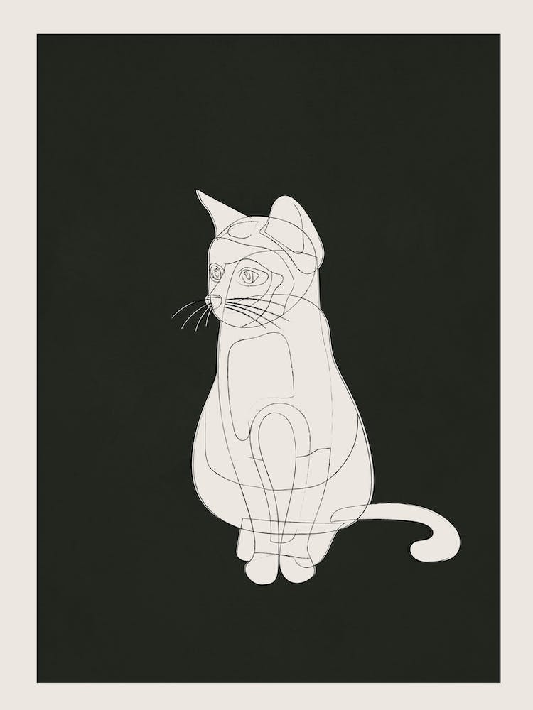 Minimalist Abstract Cat 4