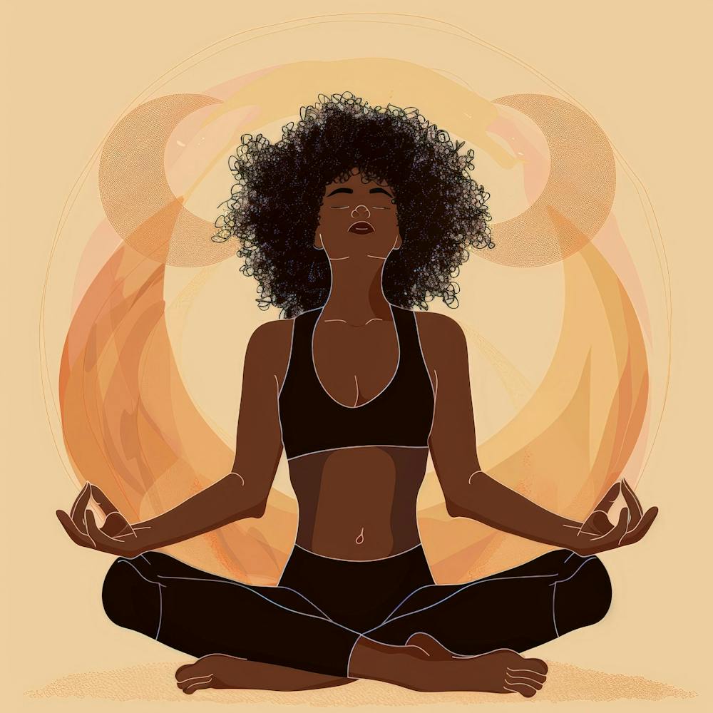African Woman Meditating