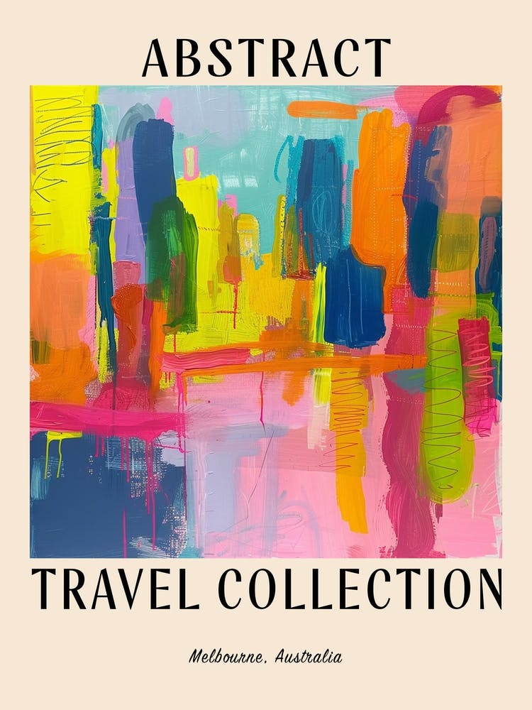 Abstract Travel Collection Poster Melbourne Australia 4