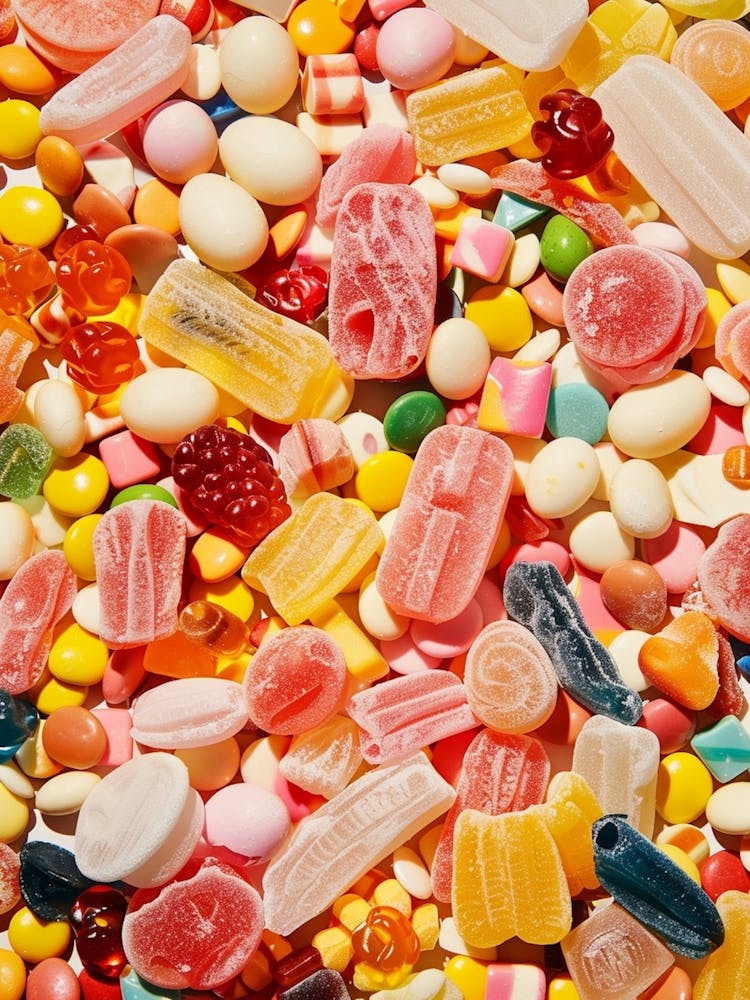 Retro Candy Rainbow Pattern
