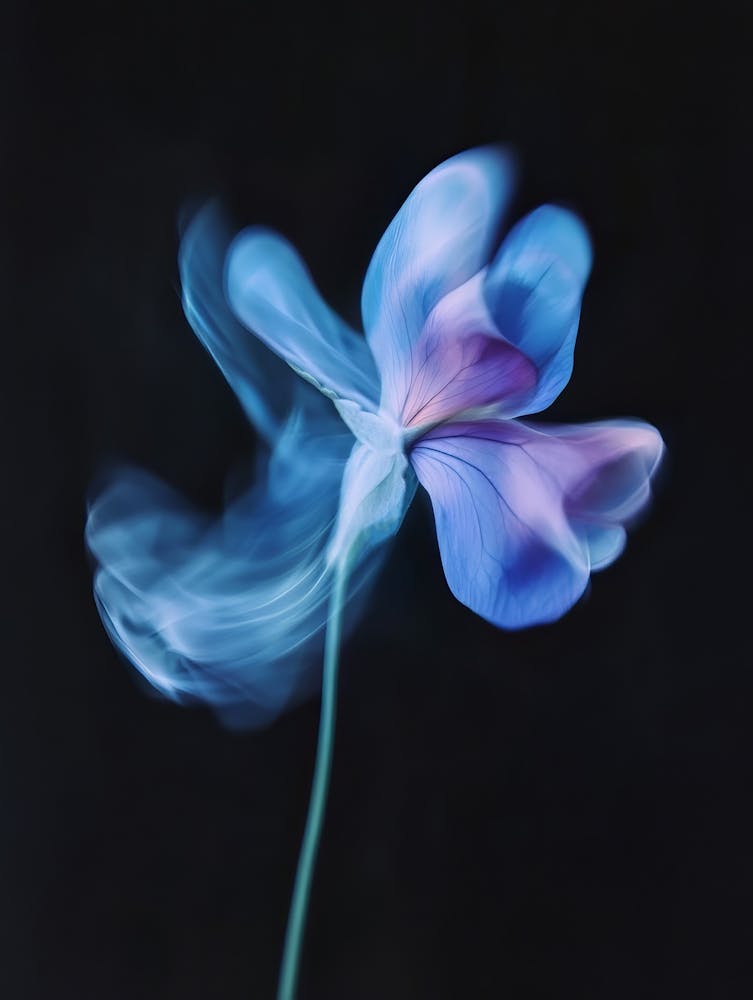 Fleur 'Pivoine Bleue'