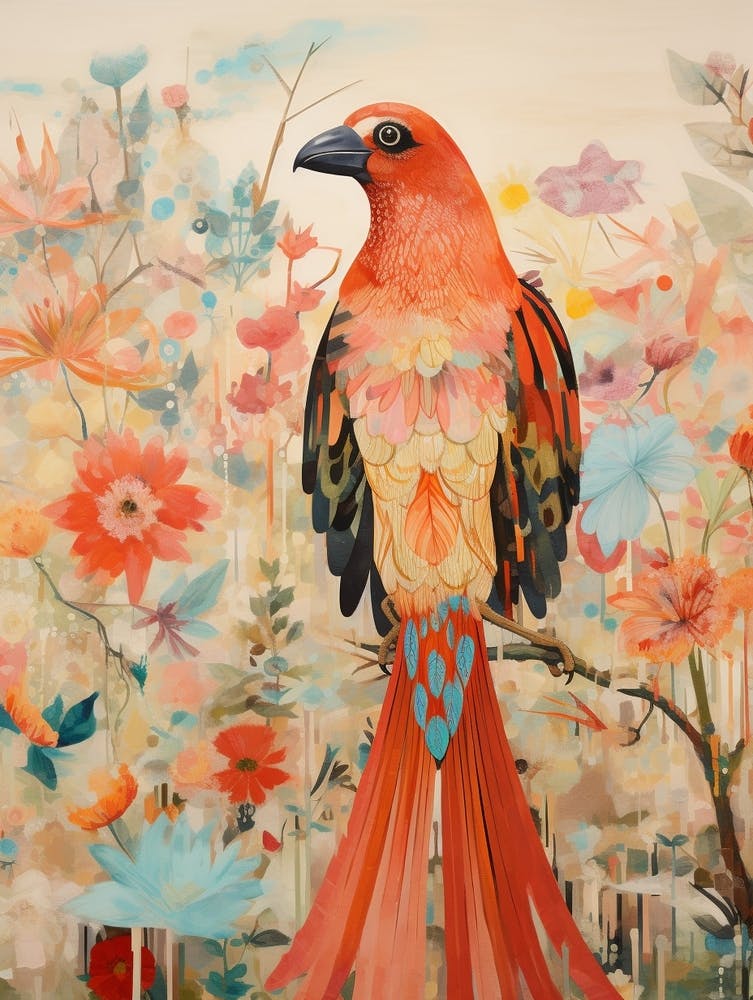 Perroquet 3 - Peinture d'oiseau détaillée
