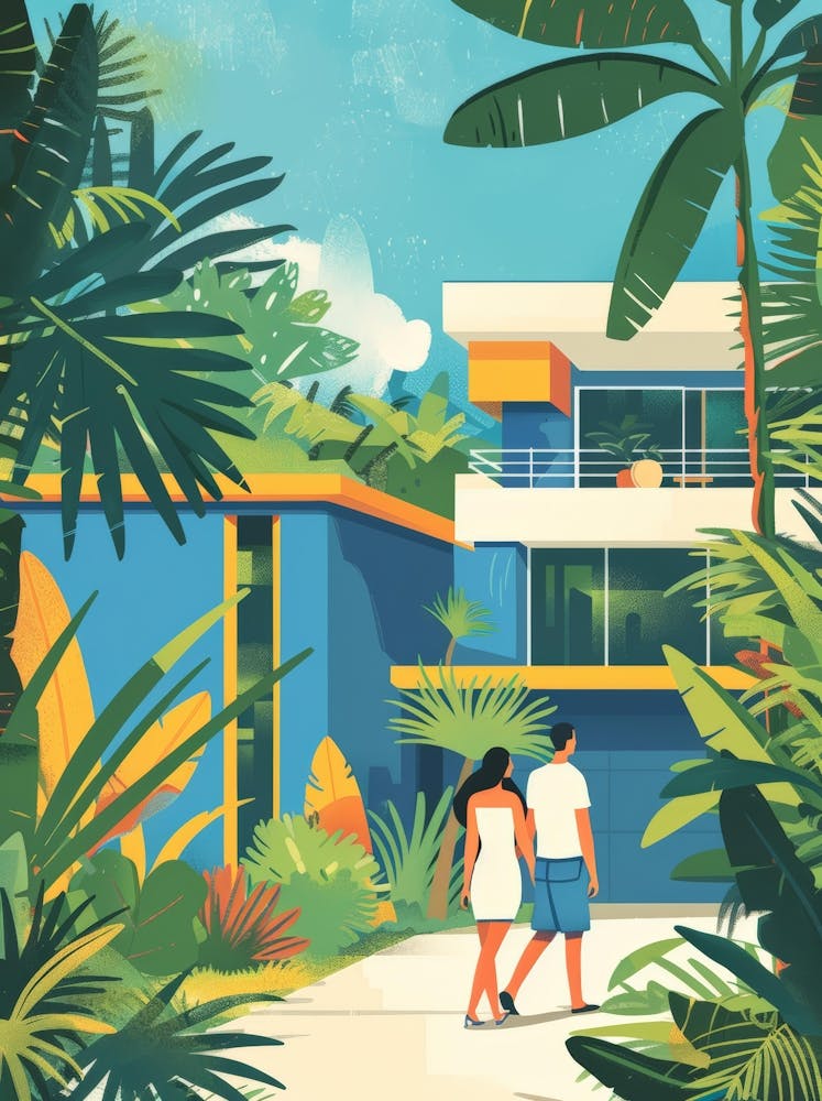 Tropical House Illustration