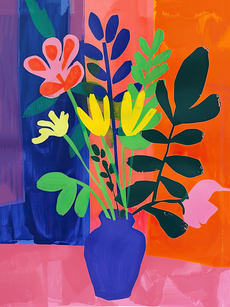 Prismatic Leaves Matisse Style