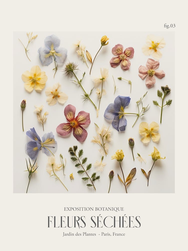 Fleurs Sechees, Dried Flowers Exhibition Poster 03