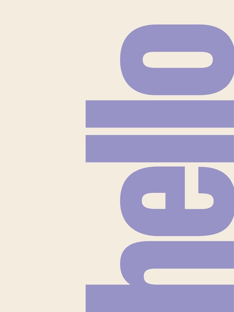 Hello Typography - Indigo