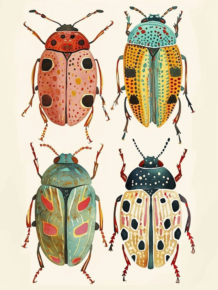 Colourful Insect Illustration June Bug 8