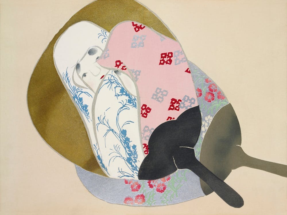 Girl In Fan From Momoyogusa –Flowers Of A Hundred Generations (1909), Kamisaka Sekka