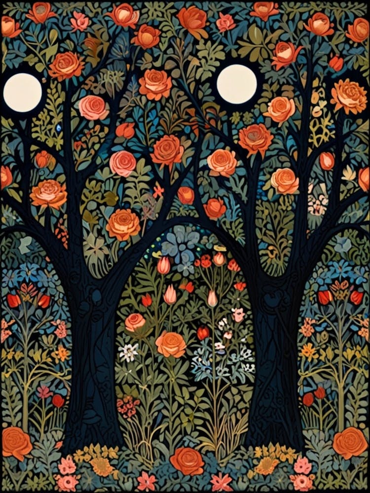 William Morris Roses In The Garden