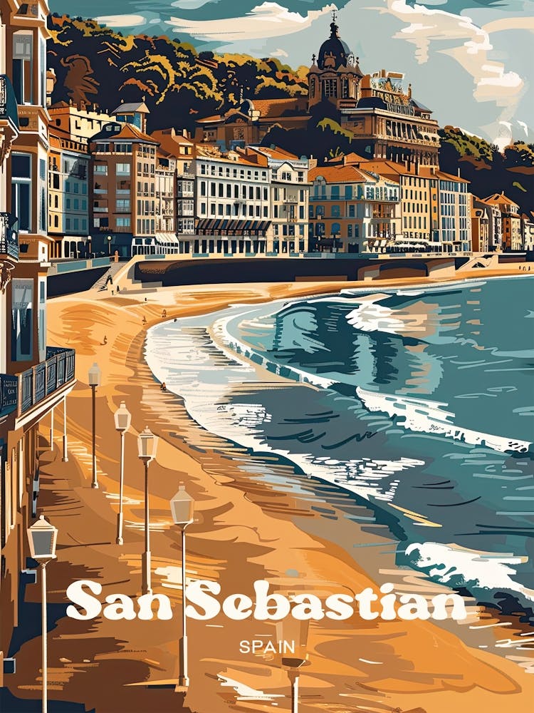 San Sebastian Spain Donostia Travel Art