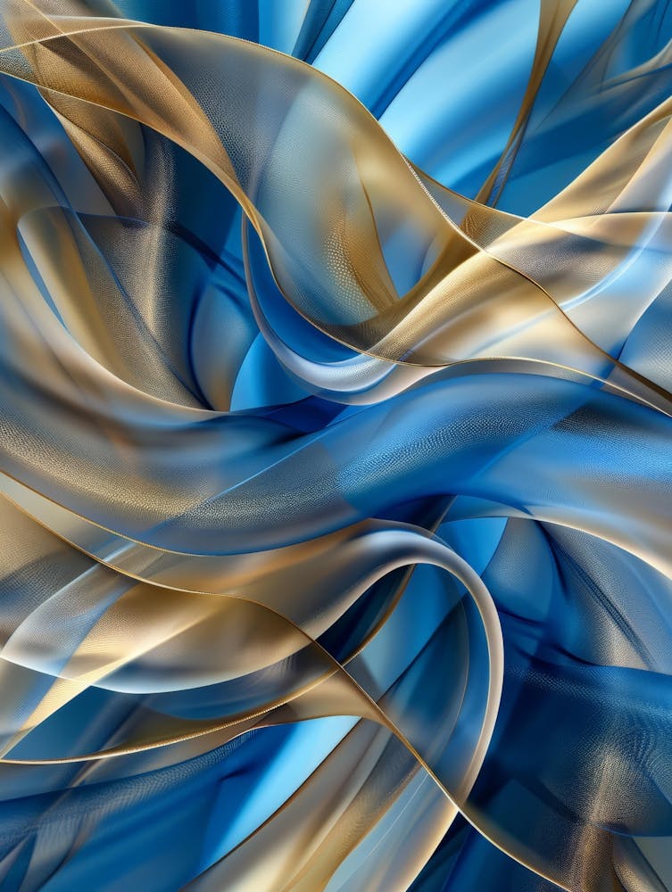 Abstract Blue And Gold 5