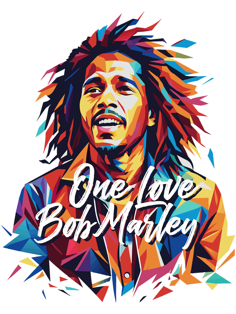Bob Marley Portrait WPAP Pop Art