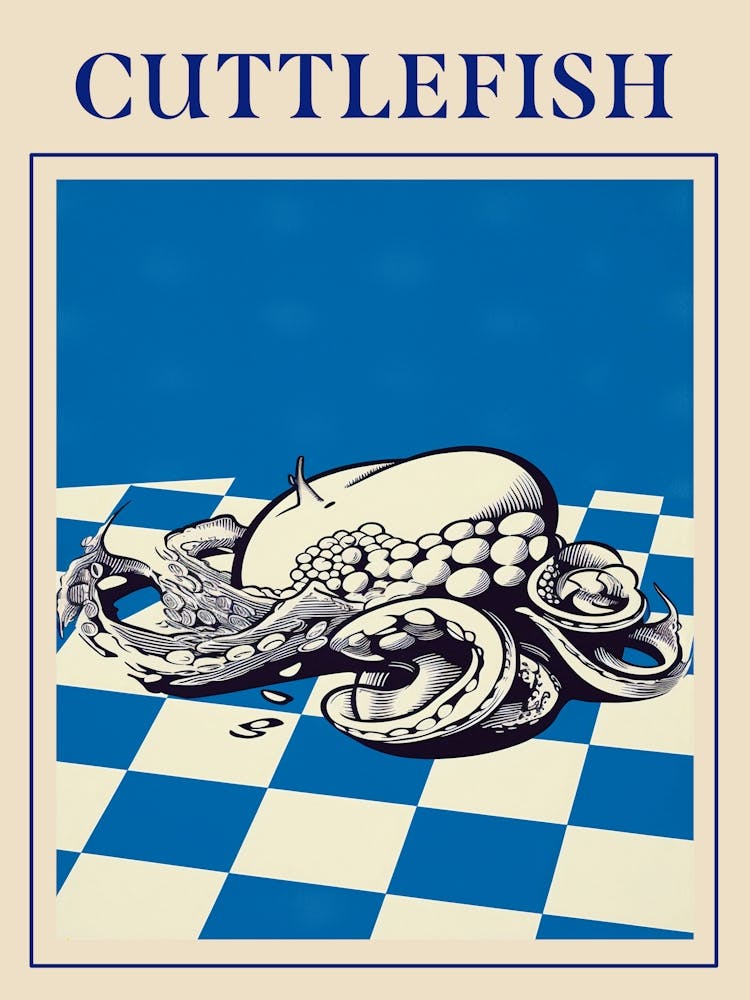 Cuttlefish Seafood Poster