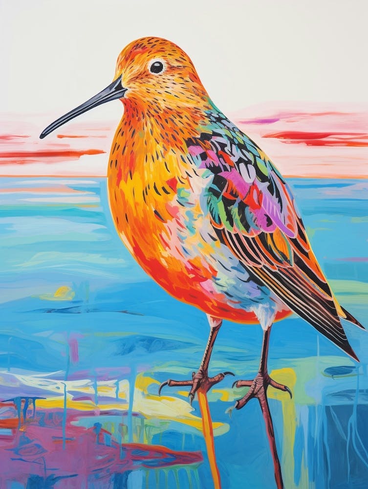 Colourful Bird Painting Dunlin 1
