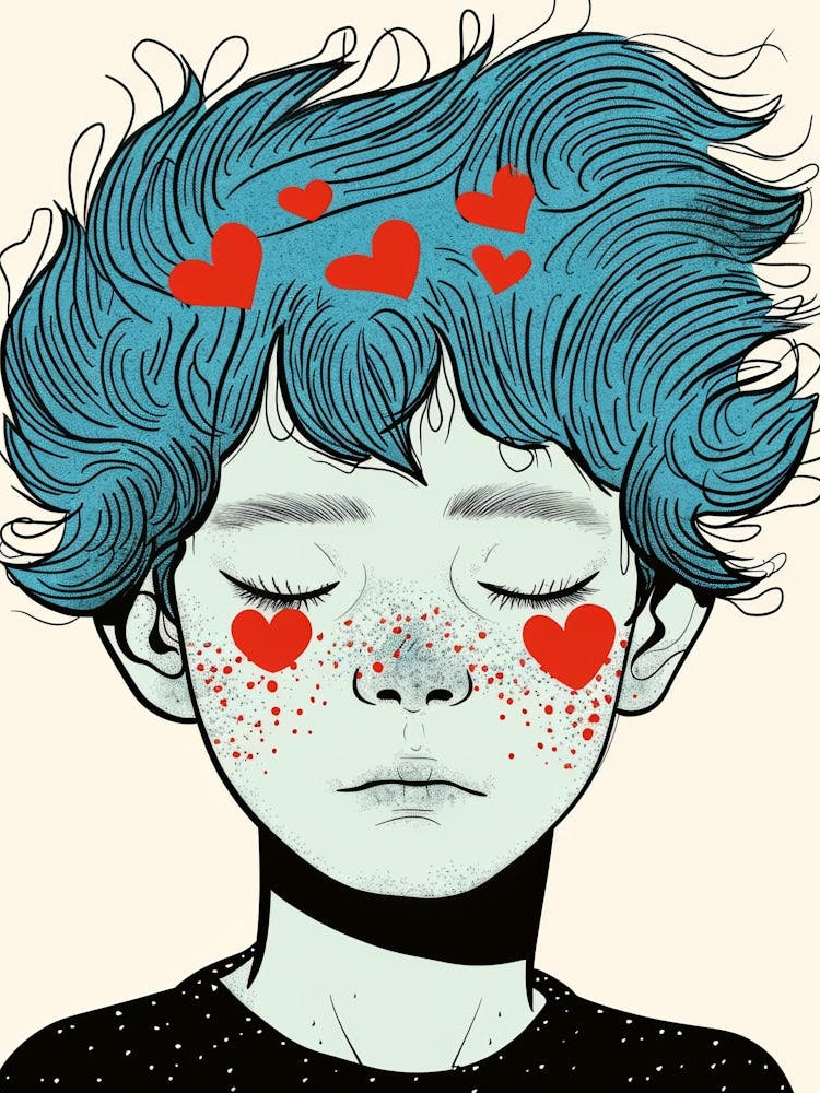 Boy With Blue Hair 3