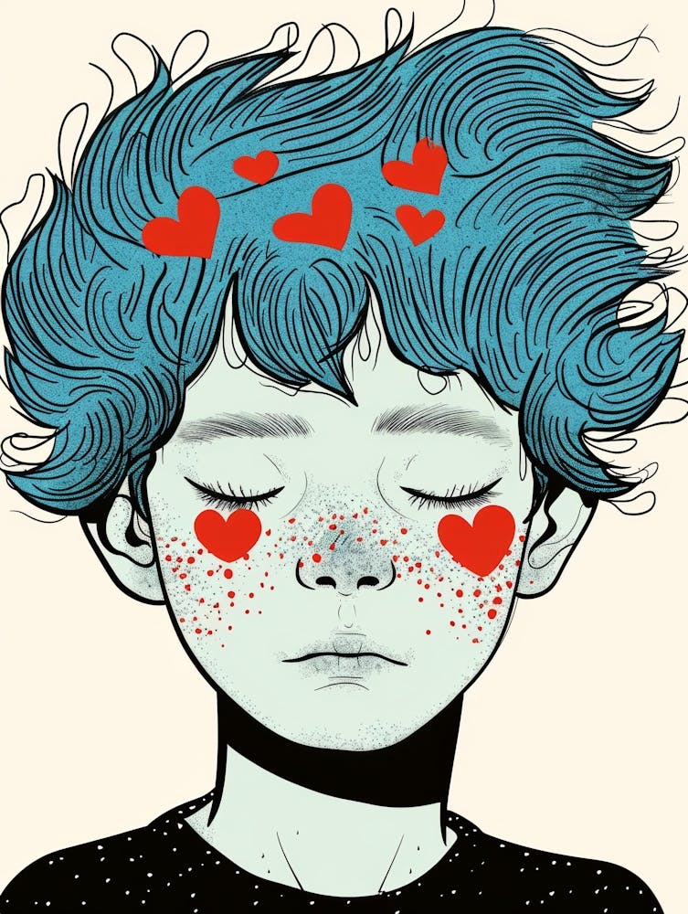 Boy With Blue Hair 3