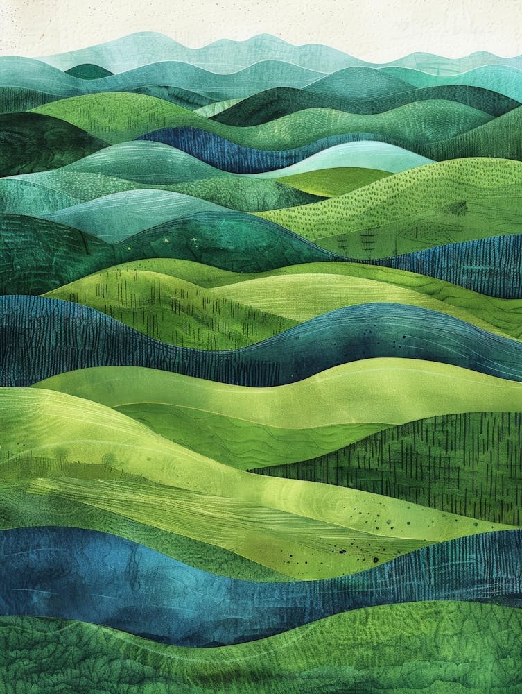 Green Hills Canvas Print 1