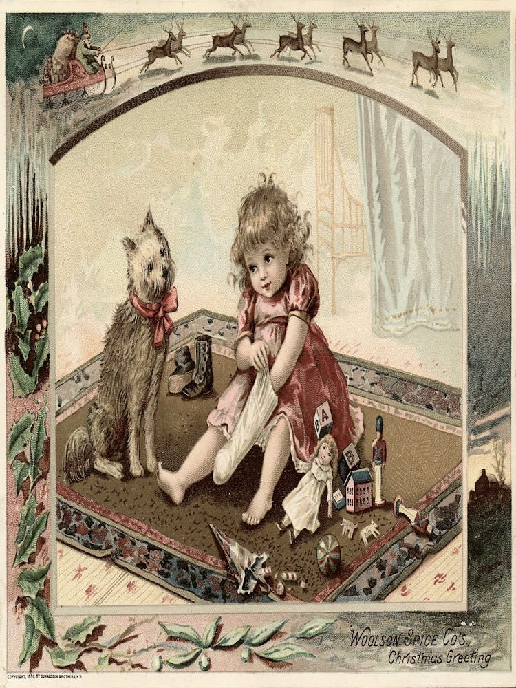 Little Girl With Dog