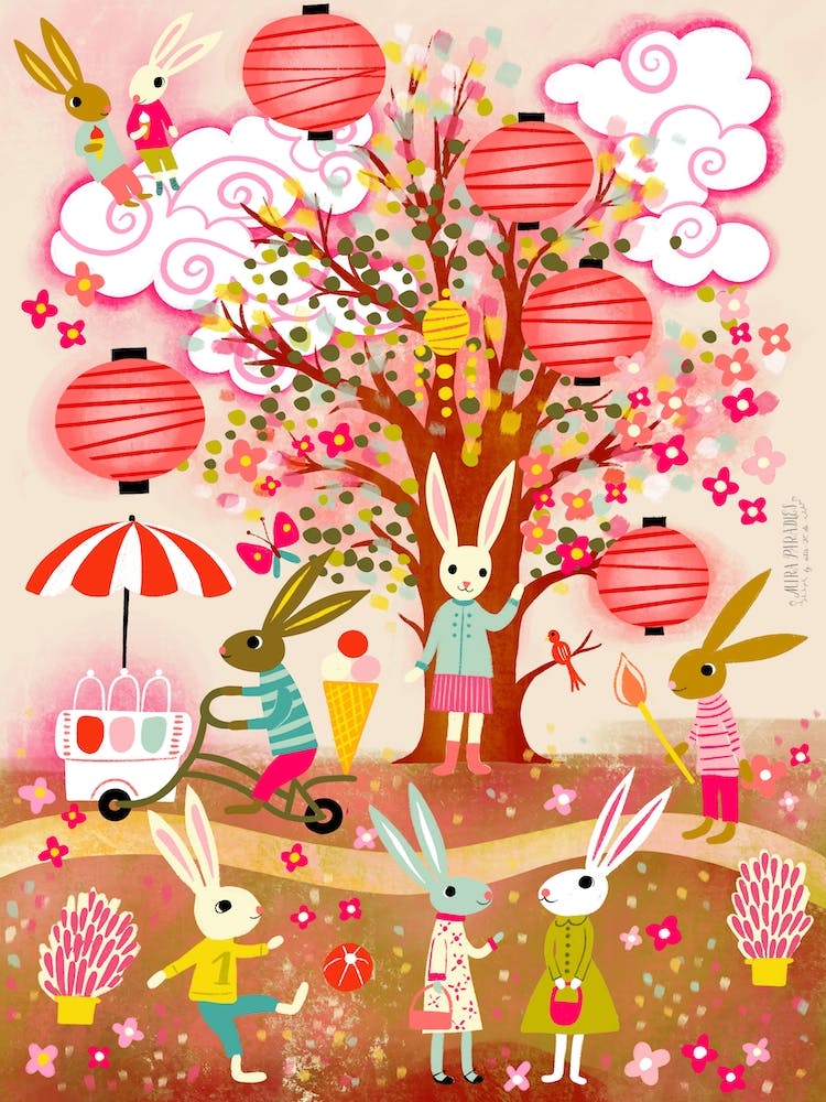Bunnies Summer Ice Cream Leisure
