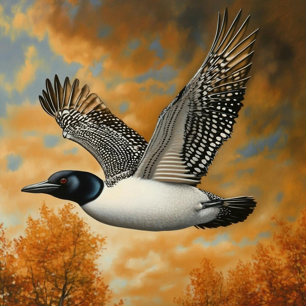 Loon In Flight Art