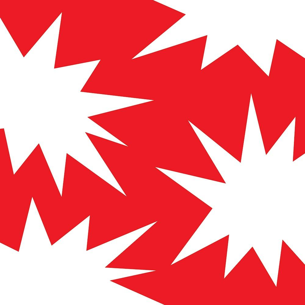 Red And White Starbursts 1