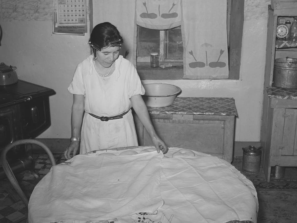Untitled Photo, Possibly Related To Spanish American Woman Covering Dough So That Shaped Loaves Will Rise