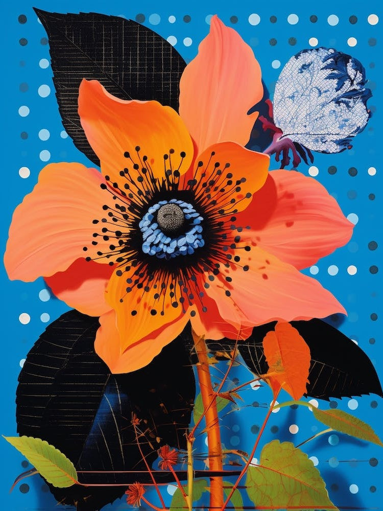 Surreal Florals Poinsettia 3 Flower Painting