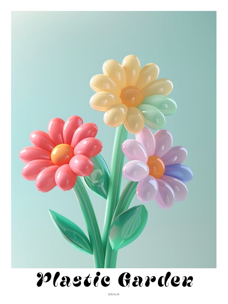 Dreamy Inflatable Flowers Poster Dahlia 2