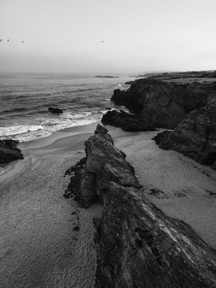 Black And White Beach