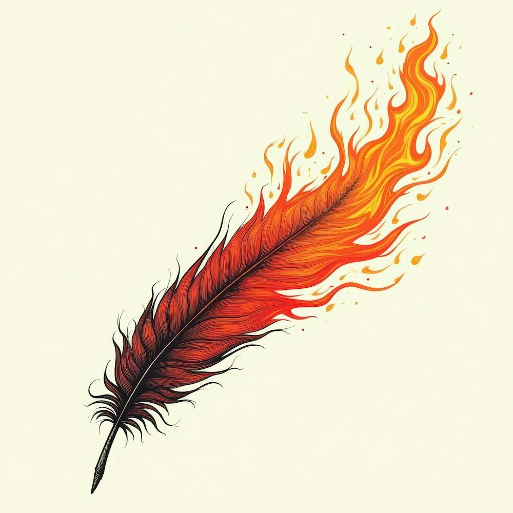 Flammende Feder