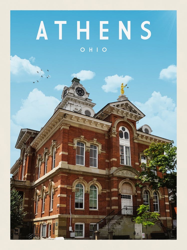 Athens Ohio Travel Poster