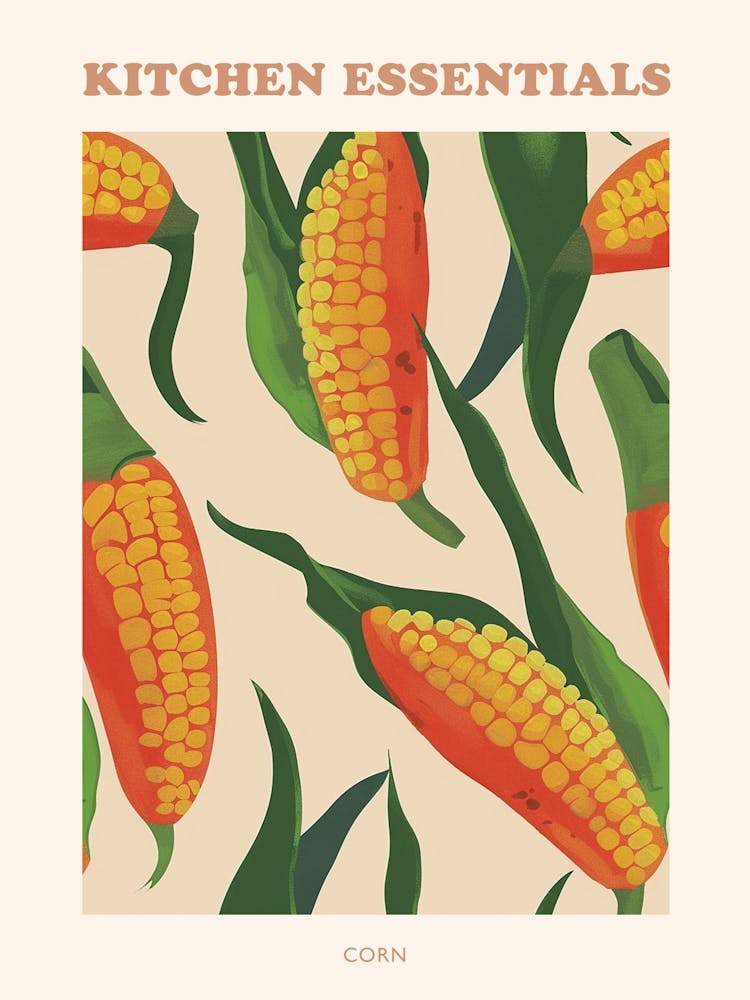 Abstract Corn Pattern Illustration 1 Poster 1