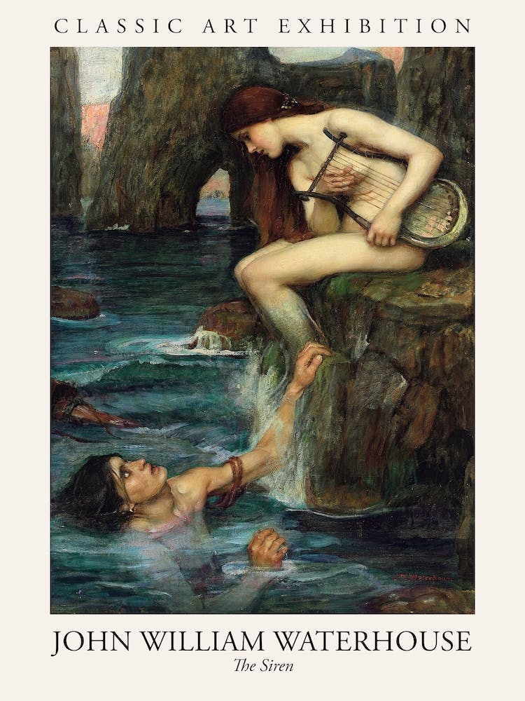 The Siren, John William Waterhouse Poster