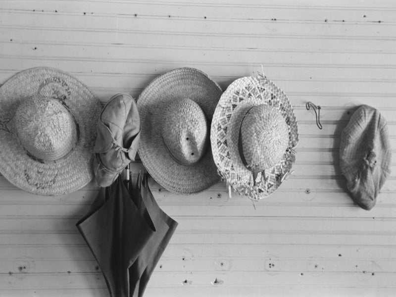 La Forge Farms, Missouri,Hats And An Umbrella In A School For S Near The Fsa (Farm Security Administration) Project