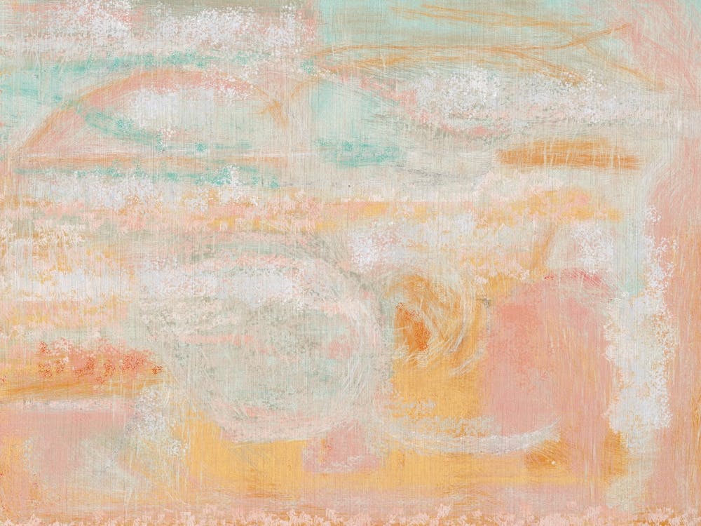 Original Abstract Orange Oil Painting