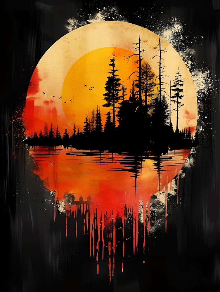 Sunset In The Woods