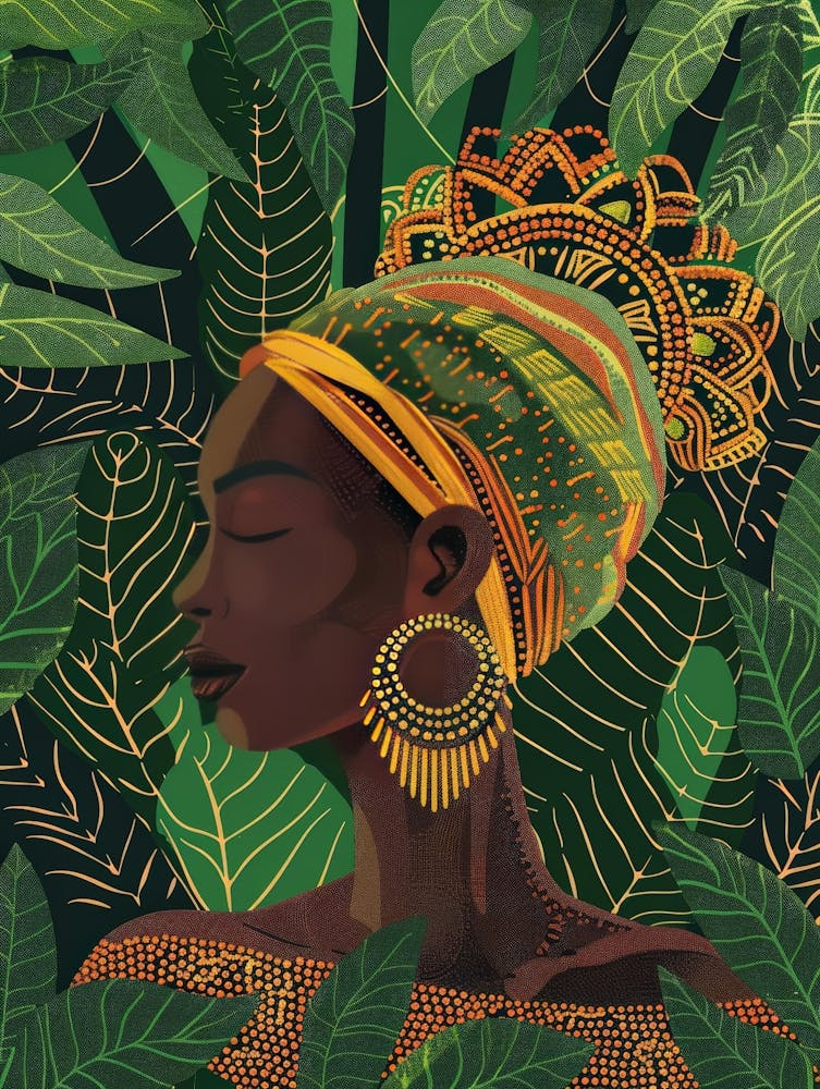 African Woman In A Turban 19