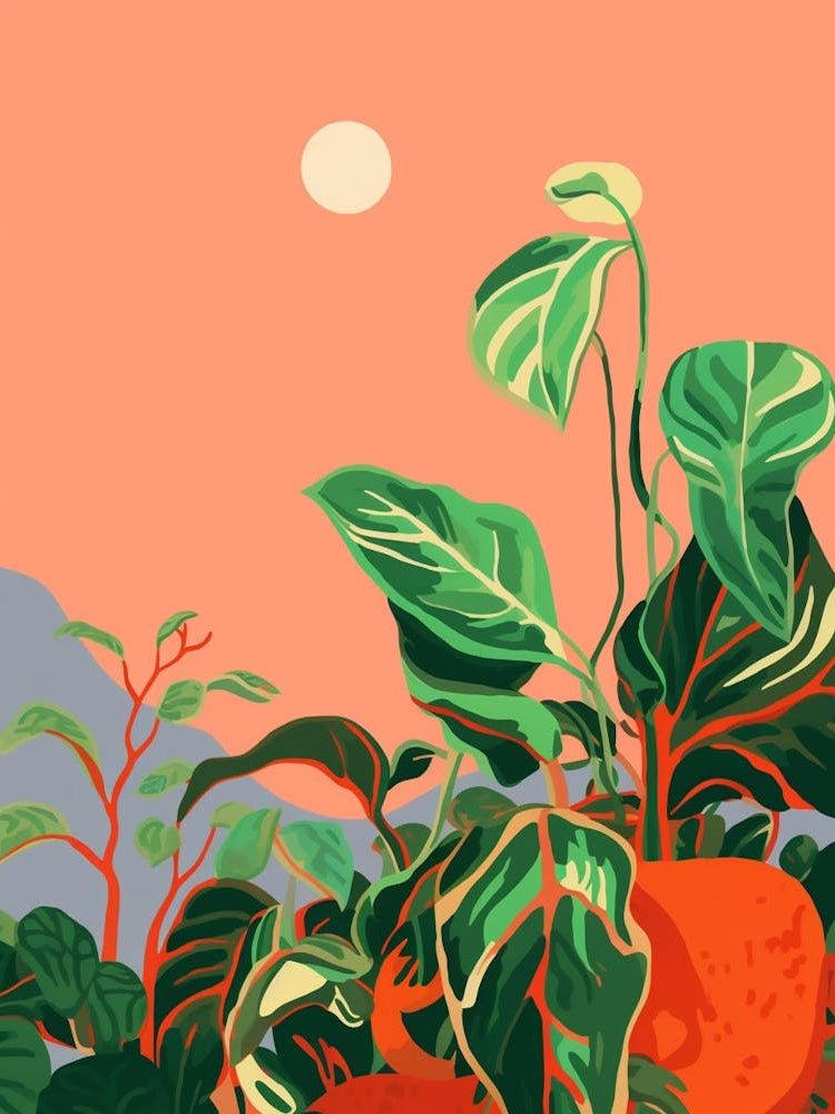 Boho Plant Painting Pothos Epipremnum 2