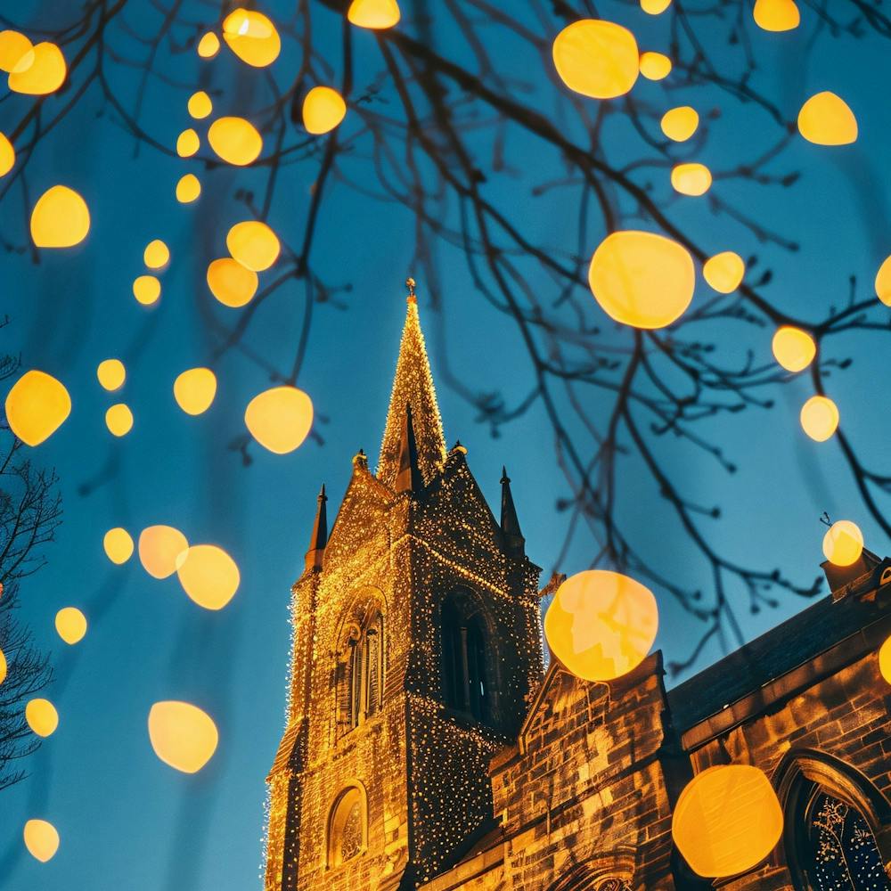 Christmas Lights In The Church