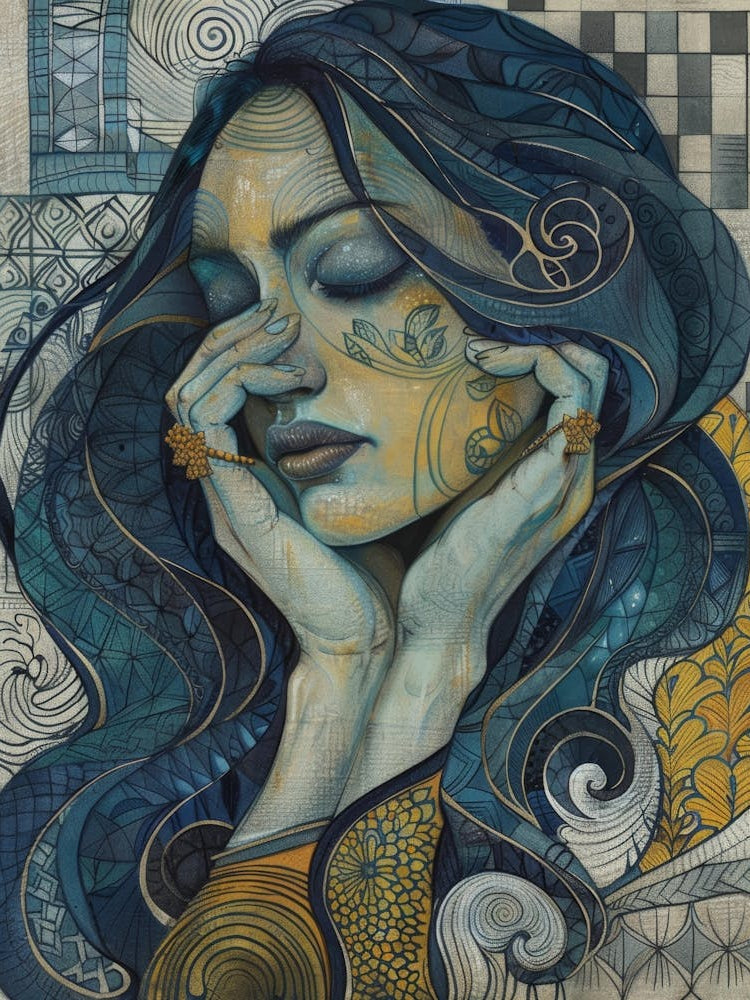 Woman With Blue Hair 2